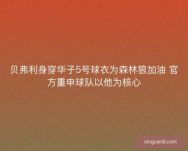 贝弗利身穿华子5号球衣为森林狼加油 官方重申球队以他为核心