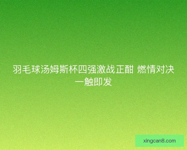 羽毛球汤姆斯杯四强激战正酣 燃情对决一触即发